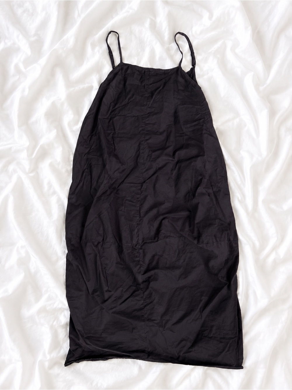 Zara Black Satin Slip Chemise